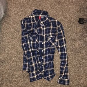 Plaid button down shirt